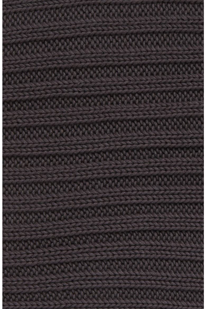 Oversize Knit Throw Blanket, Alternate, color, CHARCOAL