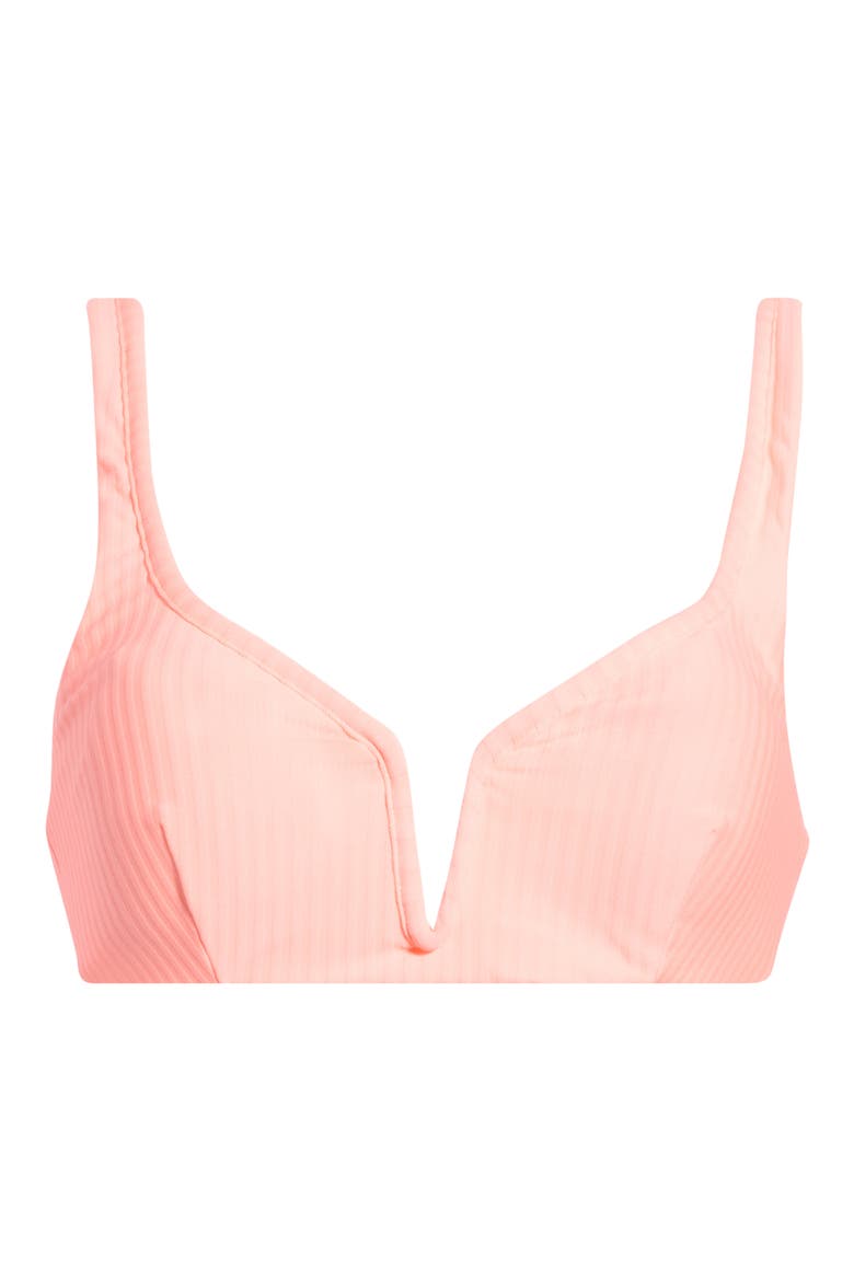 Victoria Ribbed Scoop Neck Swim Top, Main, color, PINK