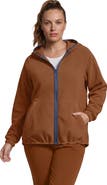 Lands' End Plus Size Anyweather Raindefense Fleece Full Zip Jacket