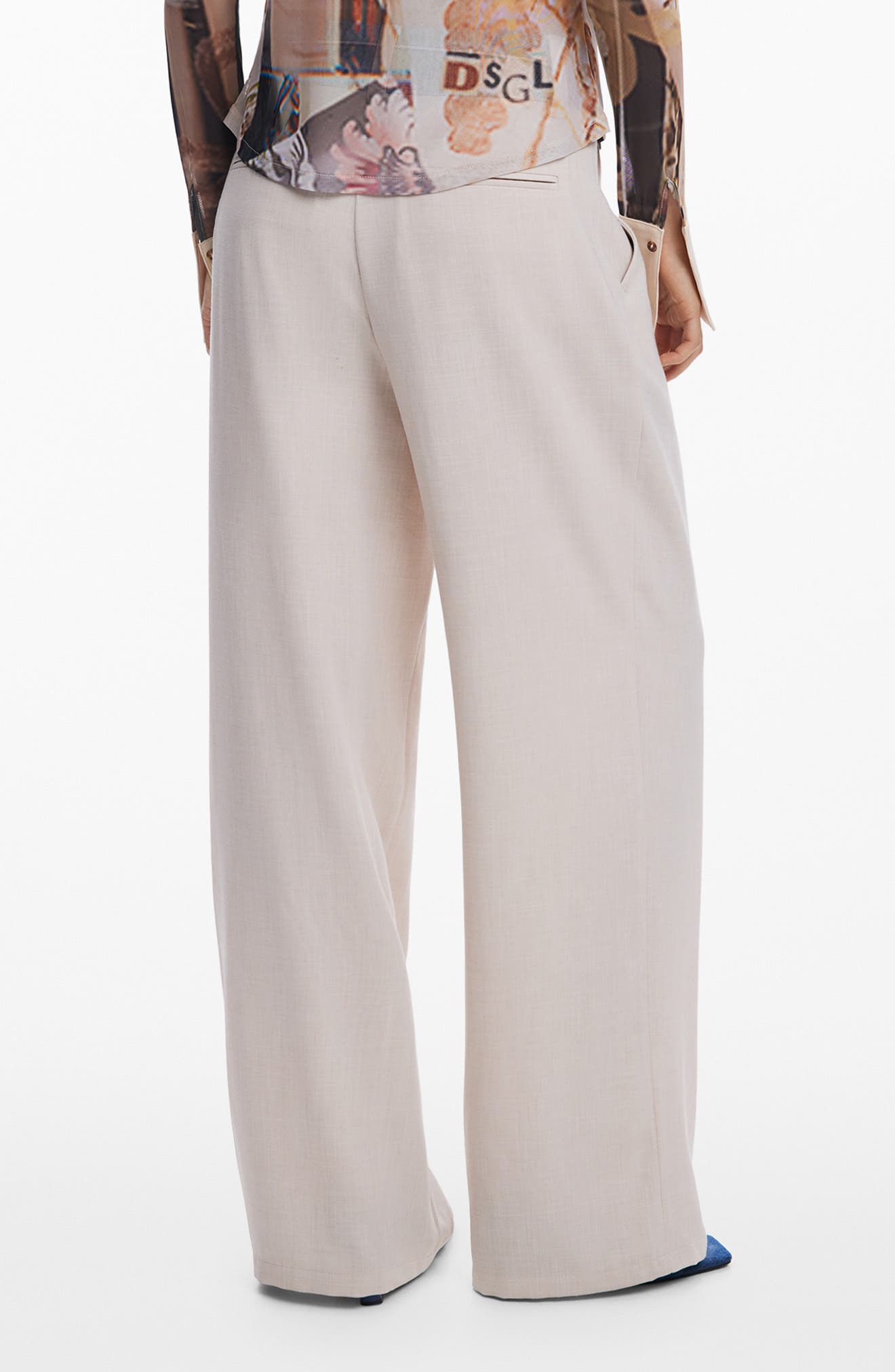 Mixed Media Wide Leg Pants - image 2
