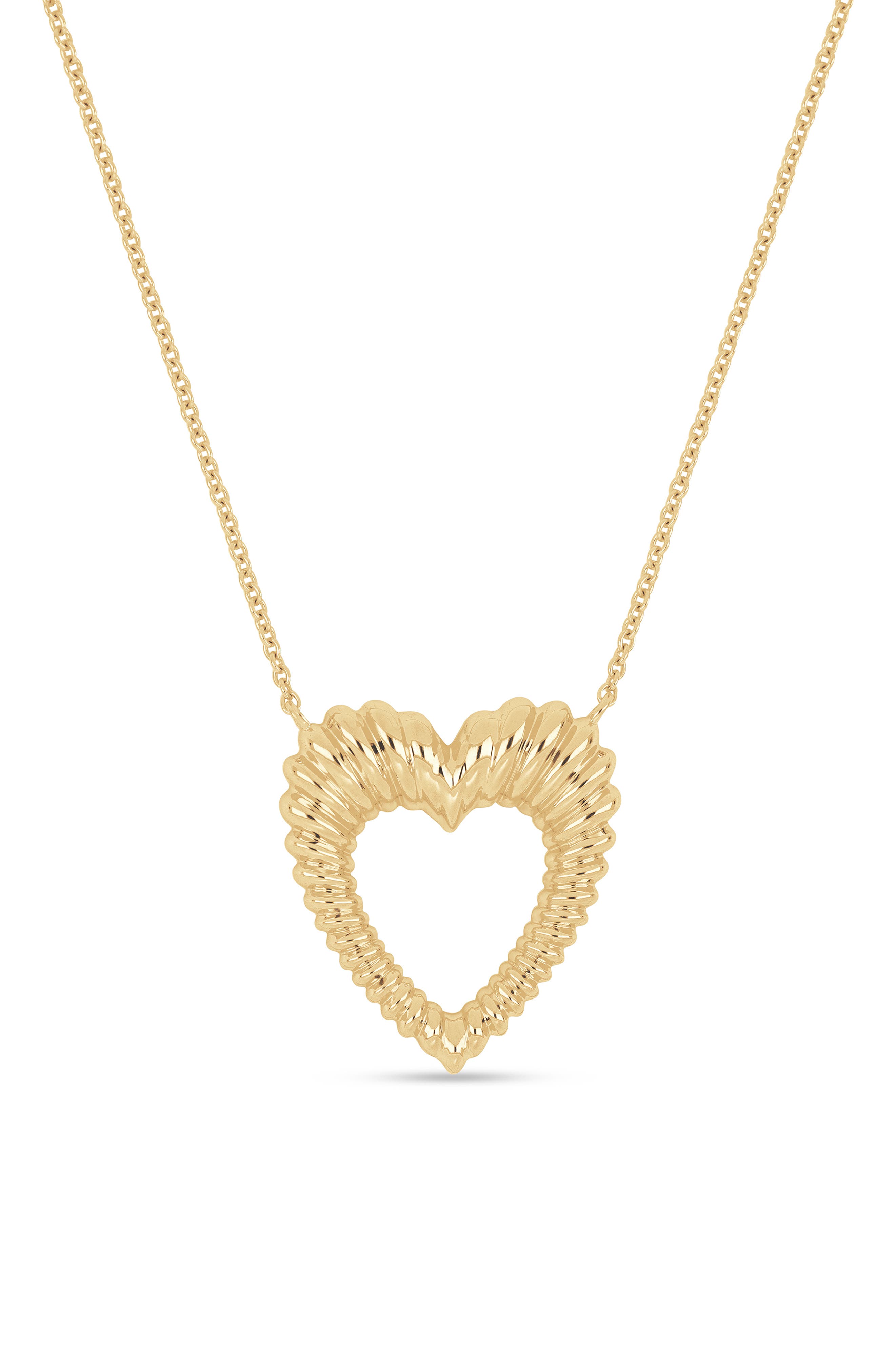 14k Gold Heart Pendant Necklace