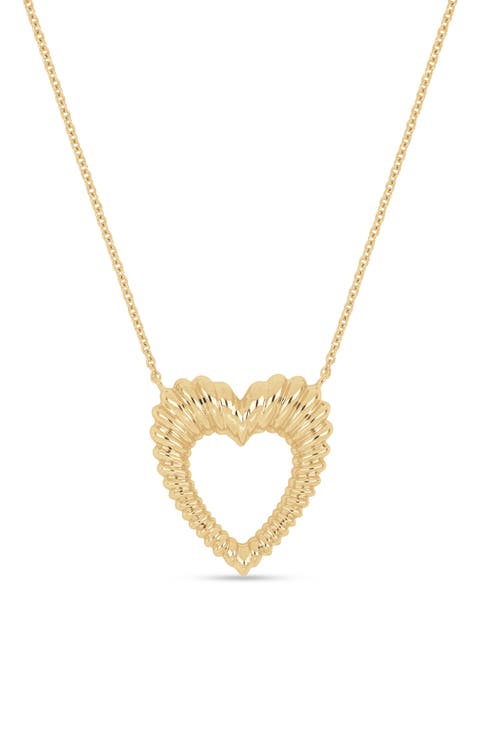 14k Gold Heart Pendant Necklace
