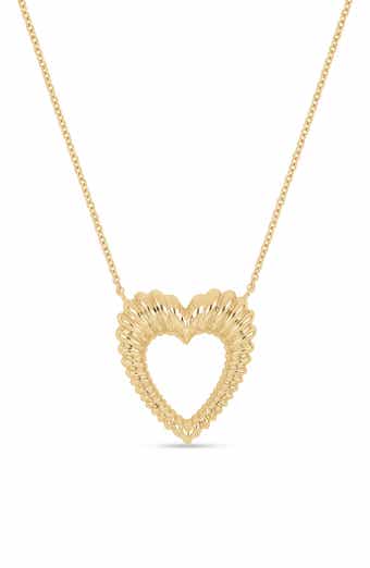 14k Gold Heart Pendant Necklace