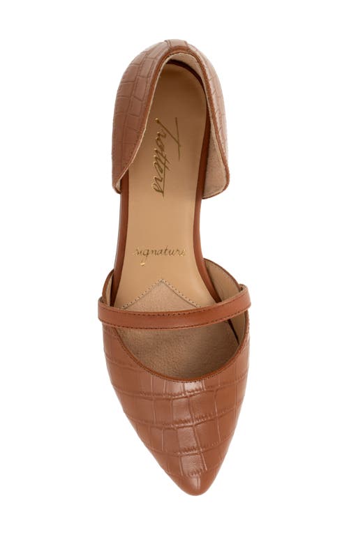 Trotters Emory D'orsay Pointed Toe Flat In Brown