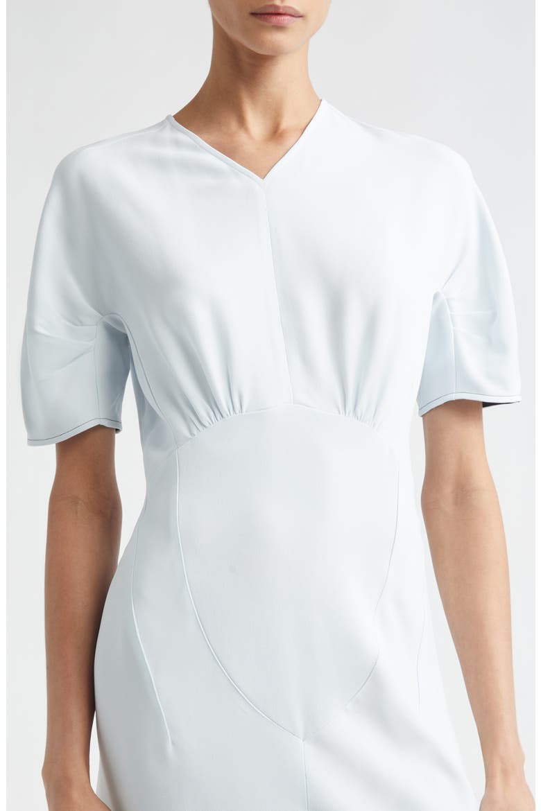 Gathered Detail Midi Dress, Alternate, color, GLACIAL BLUE