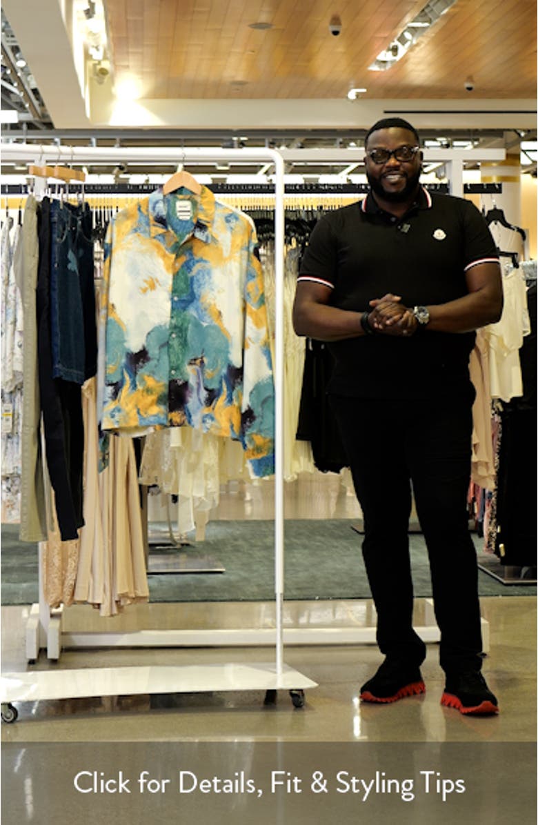 Vincent Abstract Print Button-Up Shirt, sales video thumbnail