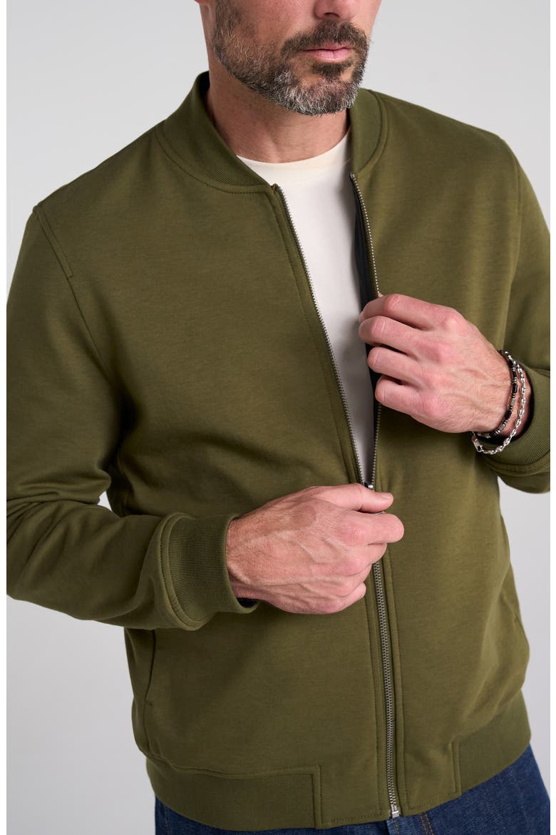Reversible Bomber Jacket, Alternate, color, BLACK/ OLIVE