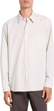 Theory Weekend Microcheck Cotton Blend Button-Up Shirt