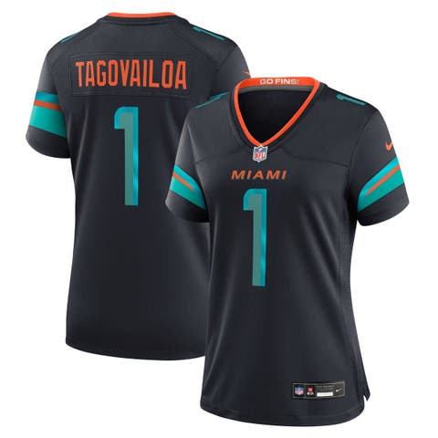 Women's Nike Tua Tagovailoa Pitch Blue Miami Dolphins 2025 Rivalries Collection Game Jersey