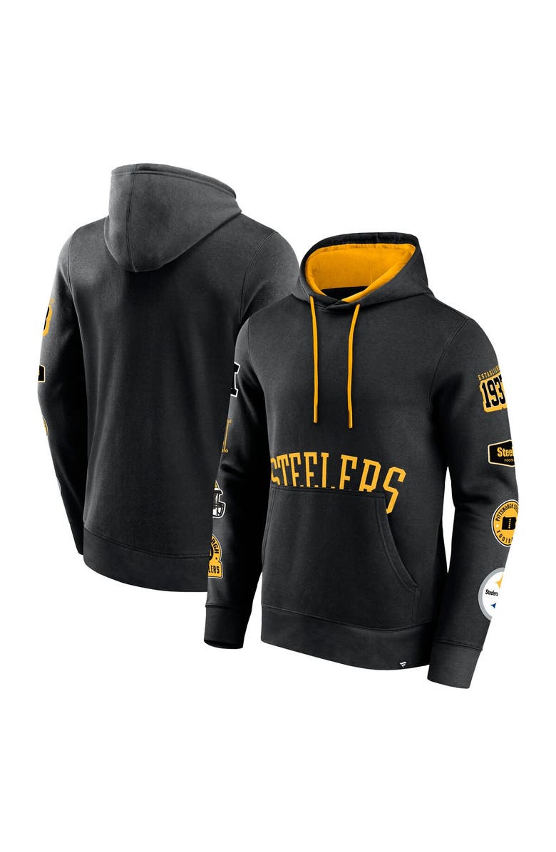 FANATICS Men's Fanatics Branded Black Pittsburgh Steelers Wild Winner Pullover Hoodie, Alternate, color,