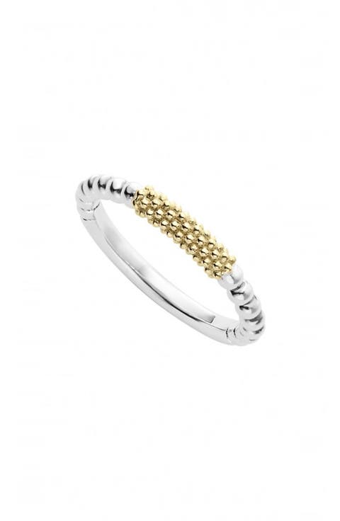 'Caviar Icon' Stacking Ring
