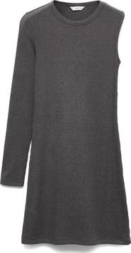 MANGO TEEN Single Sleeve Ribbed Minidress