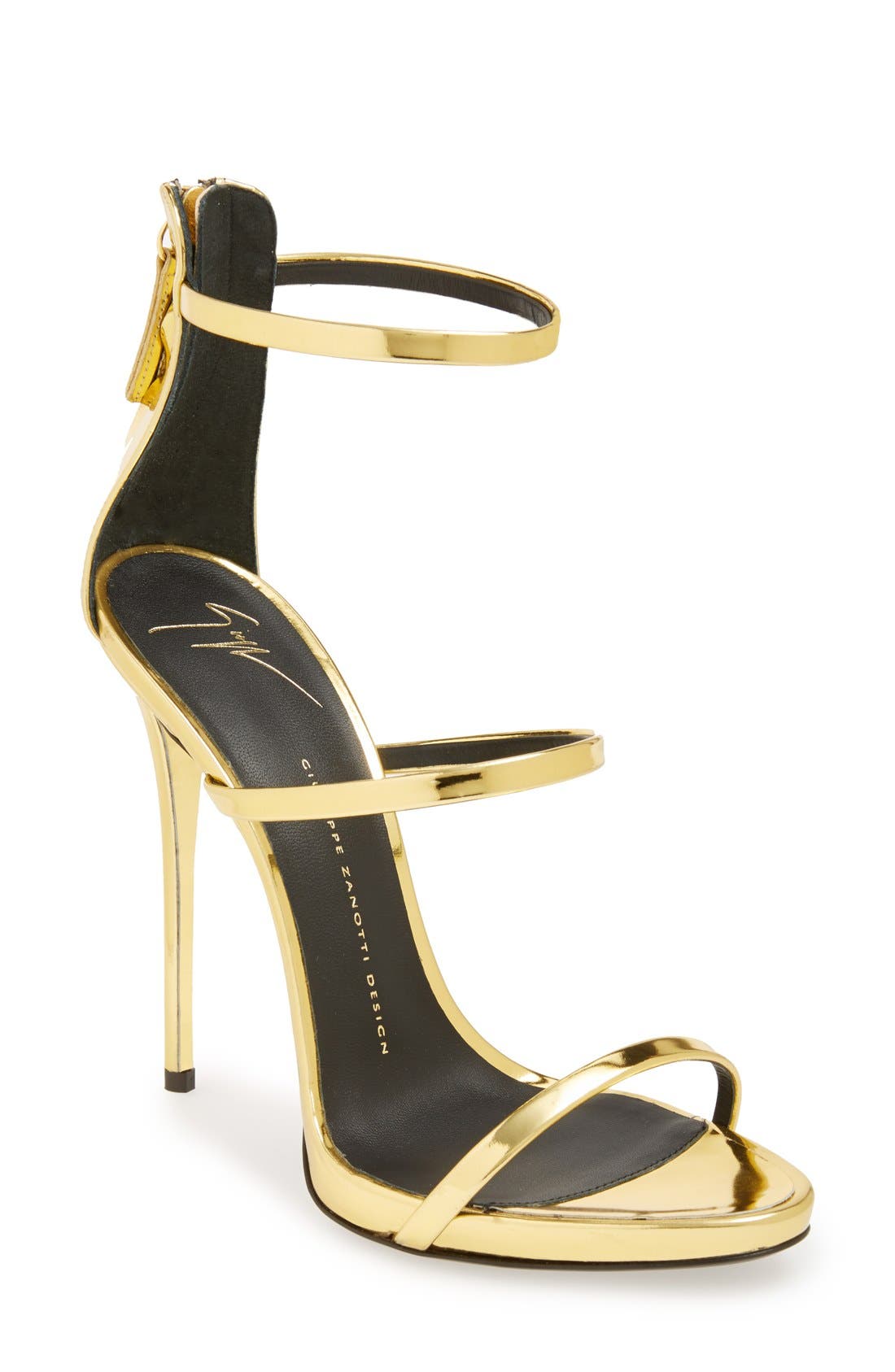 'Coline' Pointy Toe Sandal, Main, color, GOLD