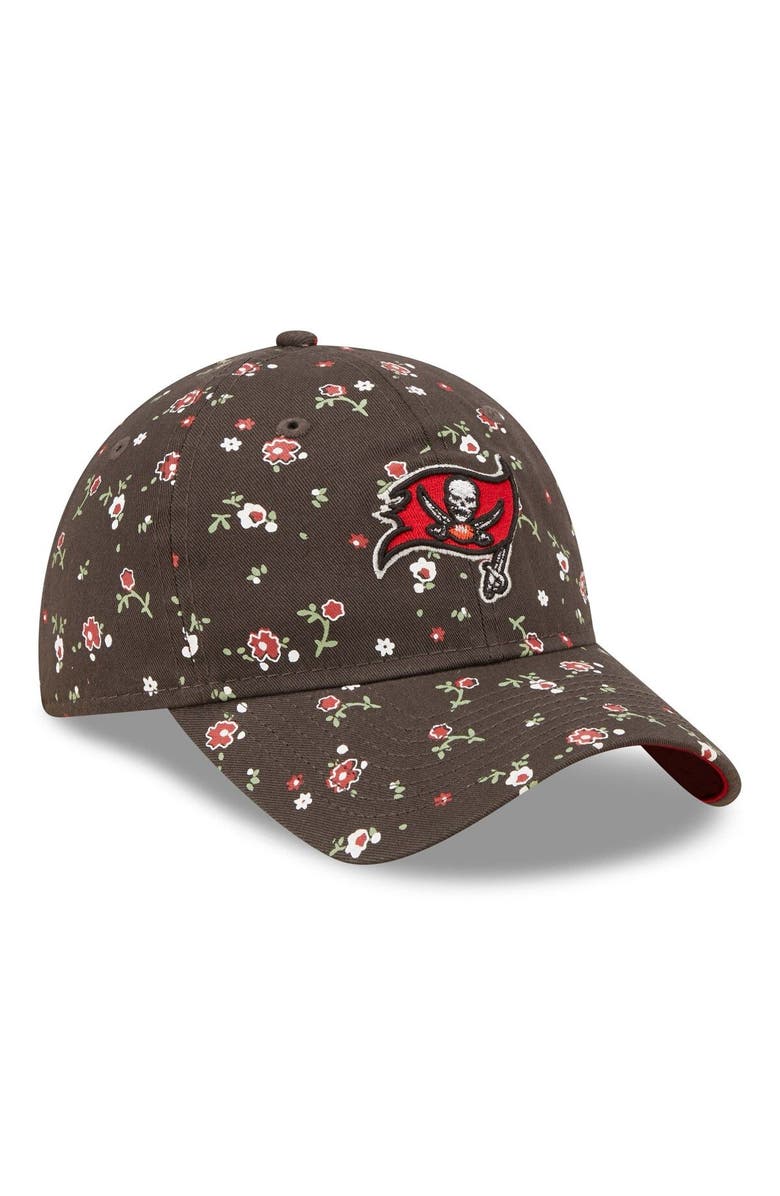 New Era Women's New Era Pewter Tampa Bay Buccaneers  Floral 9TWENTY Adjustable Hat, Alternate, color, 