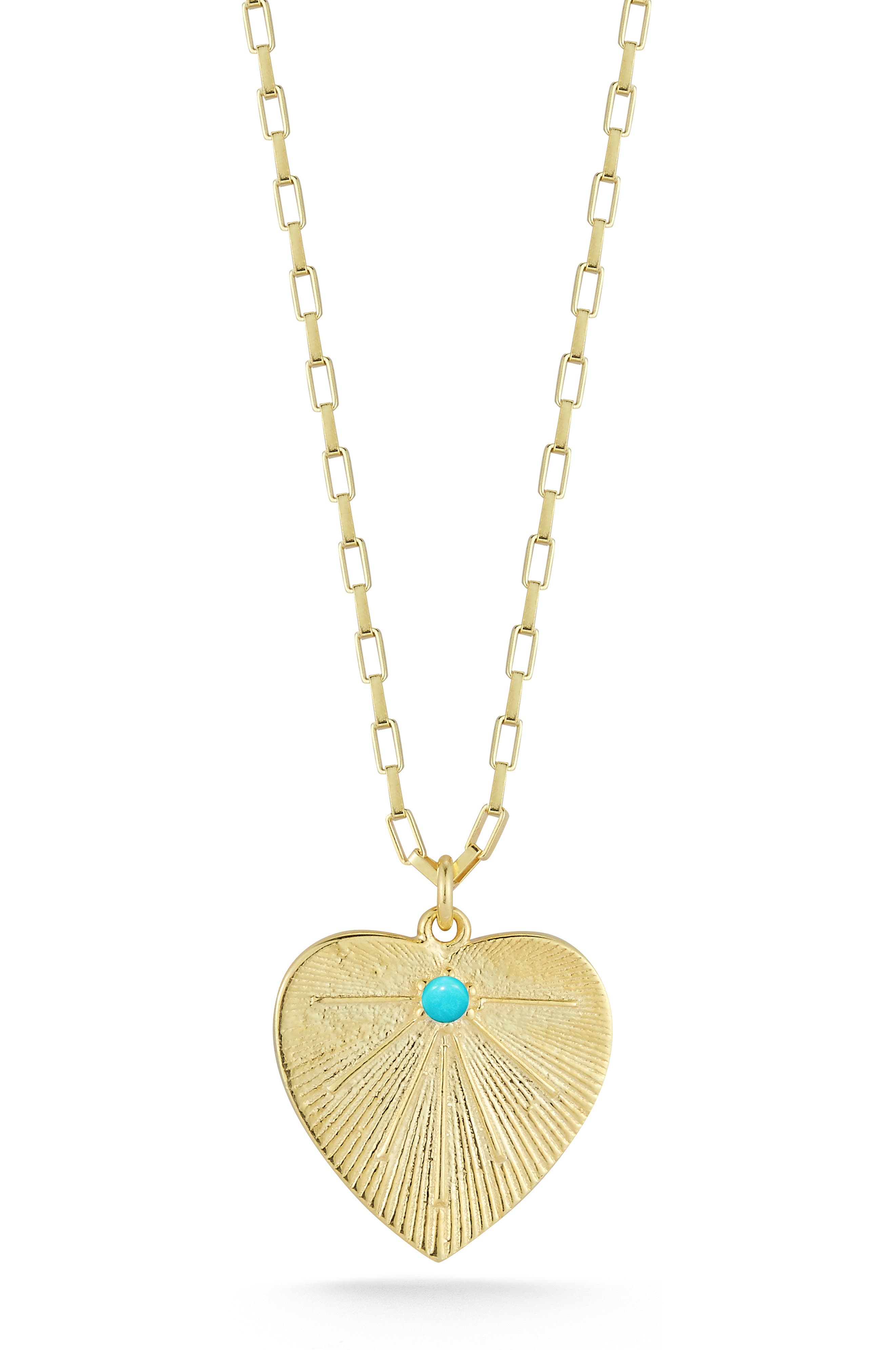 14K Gold Plated Sterling Silver Heart Pendant Necklace