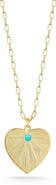 SPHERA MILANO 14K Gold Plated Sterling Silver Heart Pendant Necklace