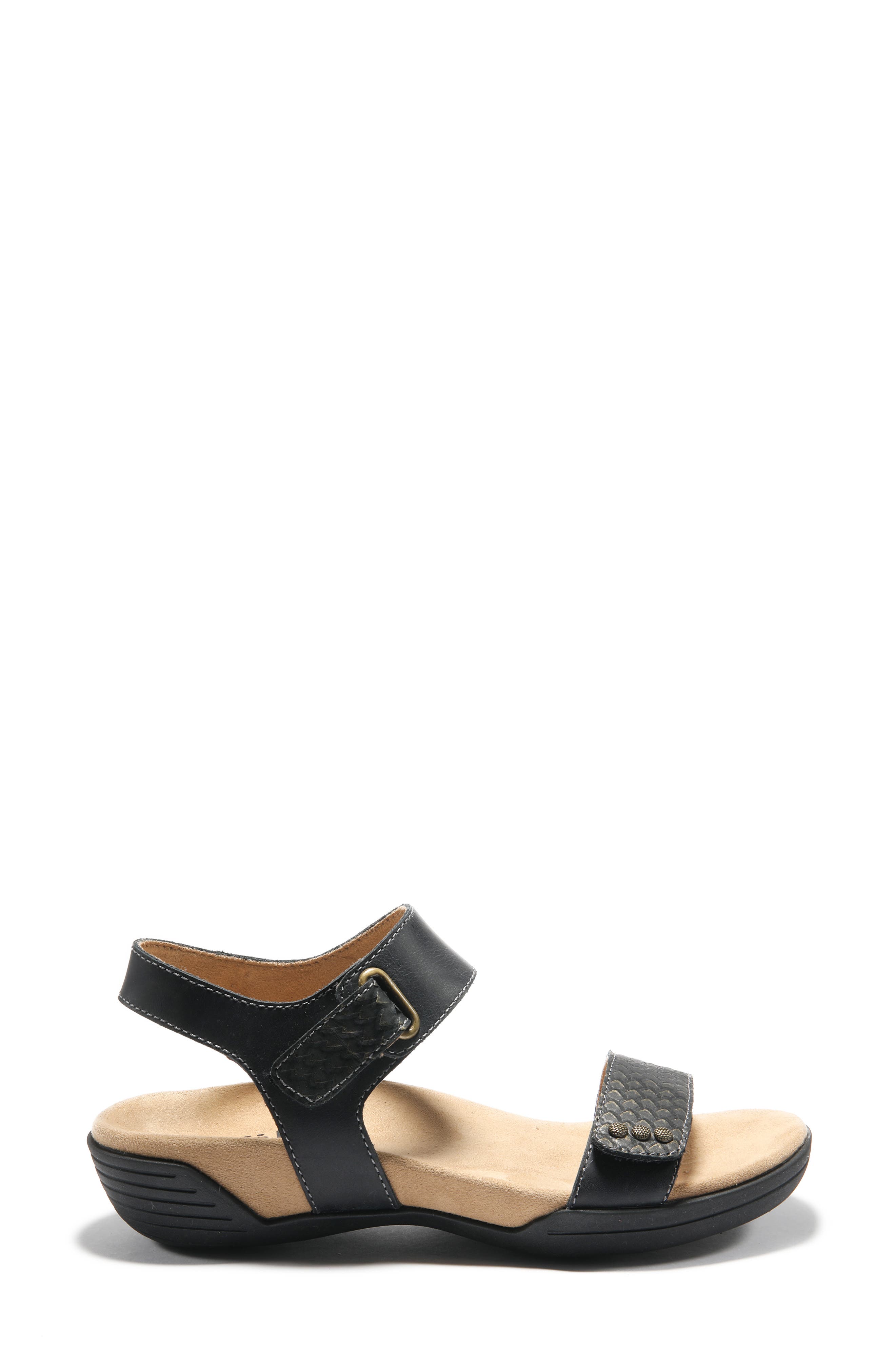 Hälsa Footwear Dominica Sandal, Main, color, Black Leather