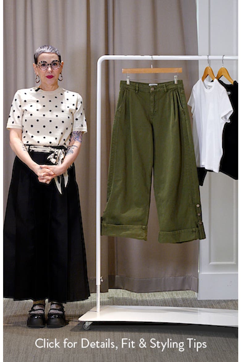 Wylie Button Cuff Wide Leg Organic Cotton Jeans video