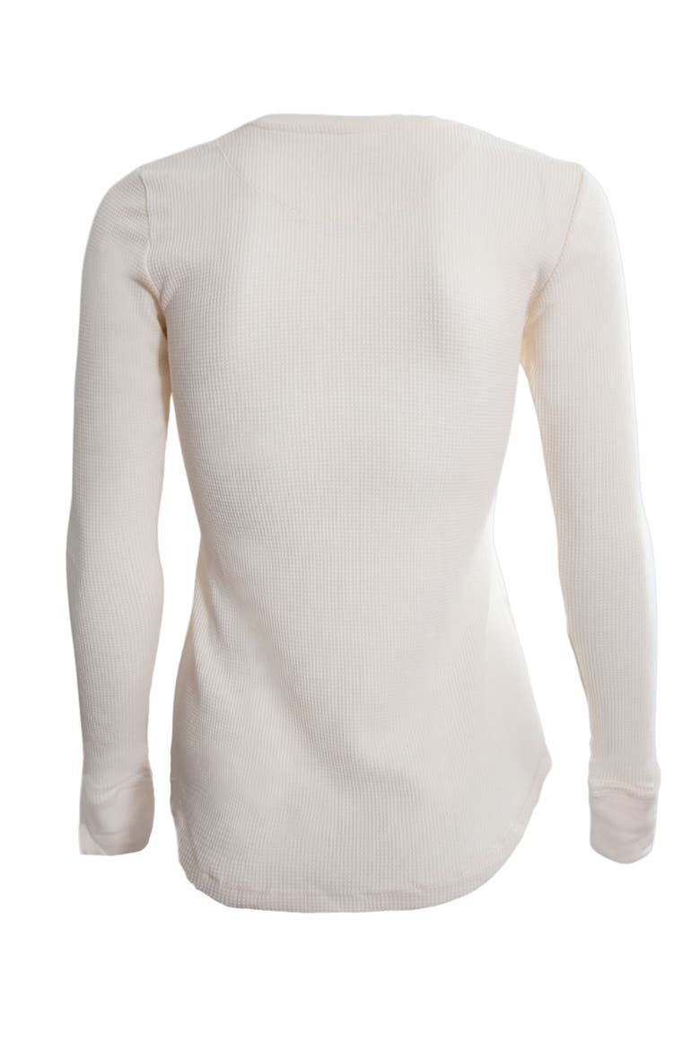 Women's Waffle Long Sleeve Thermal Crew, Alternate, color, Eggnog