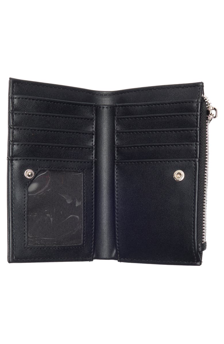 Madden Girl Faux Leather Snap Wallet, Alternate, color, Black