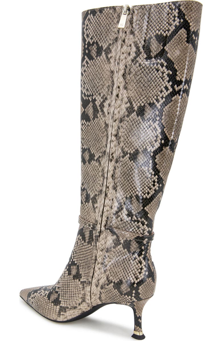 Kenneth Cole Utah Pointed Toe Knee High Boot, Alternate, color, Taupe Snake