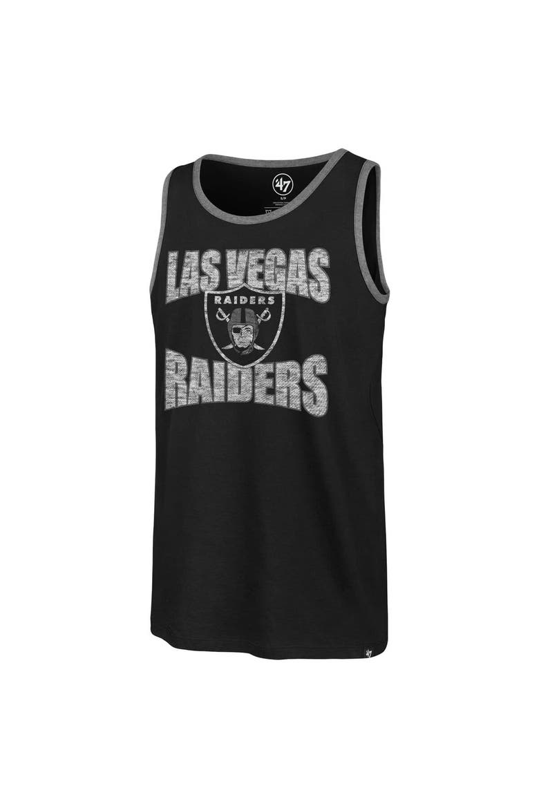 Men's '47 Black Las Vegas Raiders Upload Franklin Tank Top, Alternate, color, Black