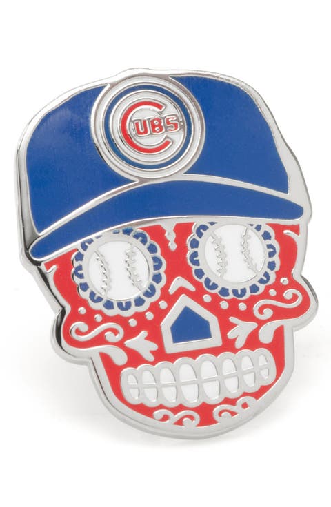 Chicago Cubs Sugar Skull Lapel Pin