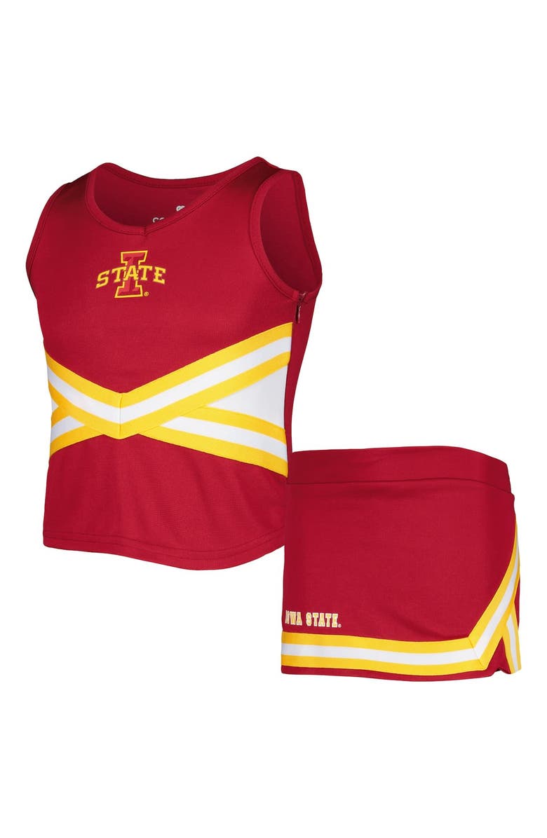 COLOSSEUM Girls Youth Colosseum Cardinal Iowa State Cyclones Carousel Cheerleader Set, Main, color, Cardinal