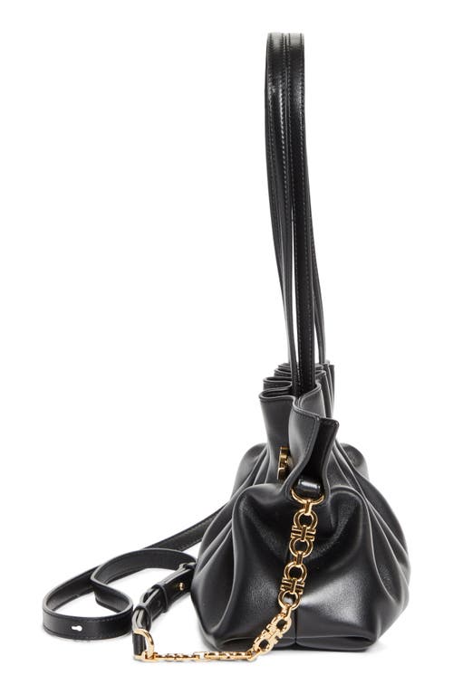 FERRAGAMO FERRAGAMO SMALL GANCIO PIERCING SOFT LEATHER SHOULDER BAG 