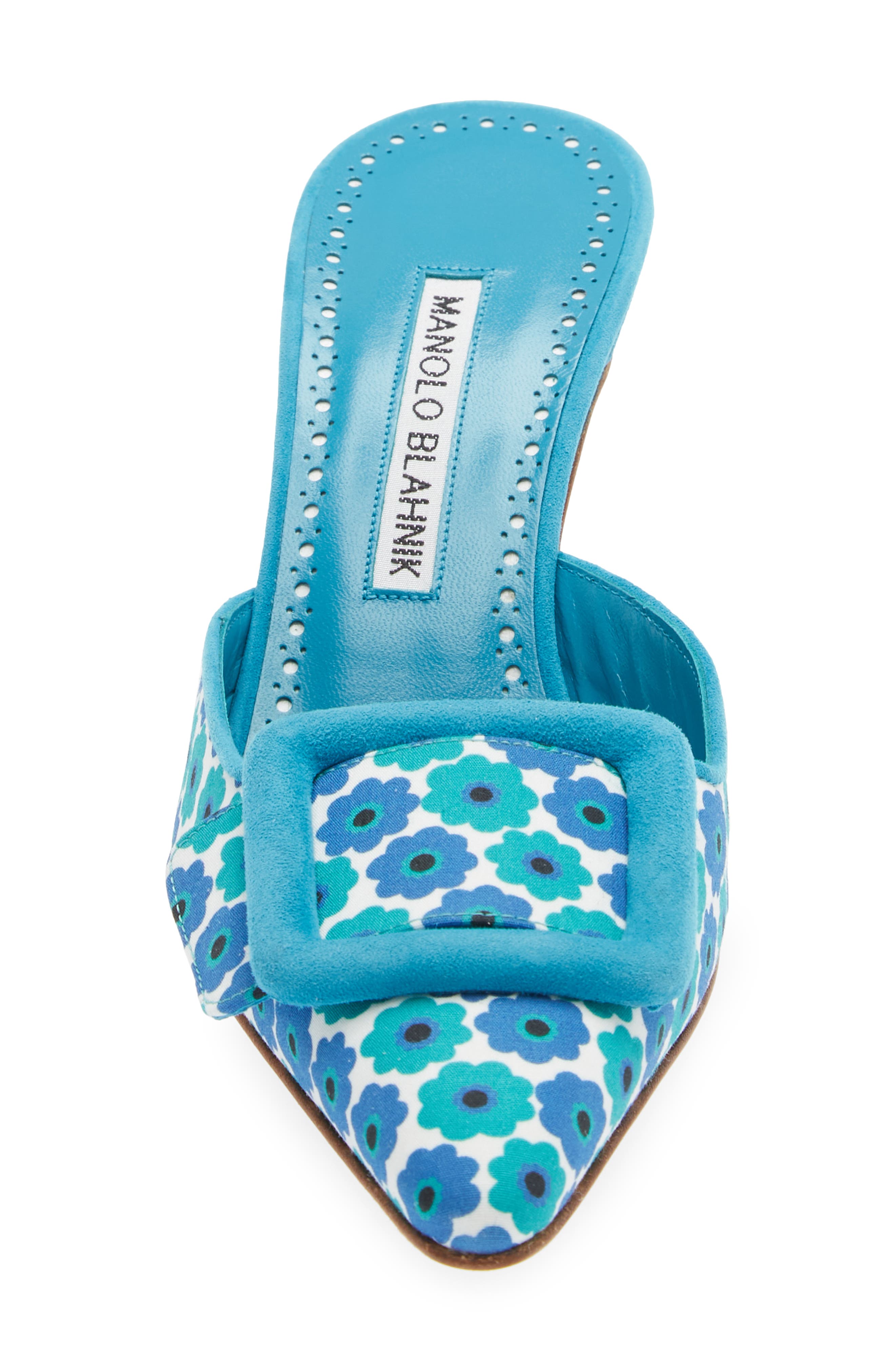 Manolo Blahnik Maysale Buckle Pointed Toe Mule, Alternate, color, 