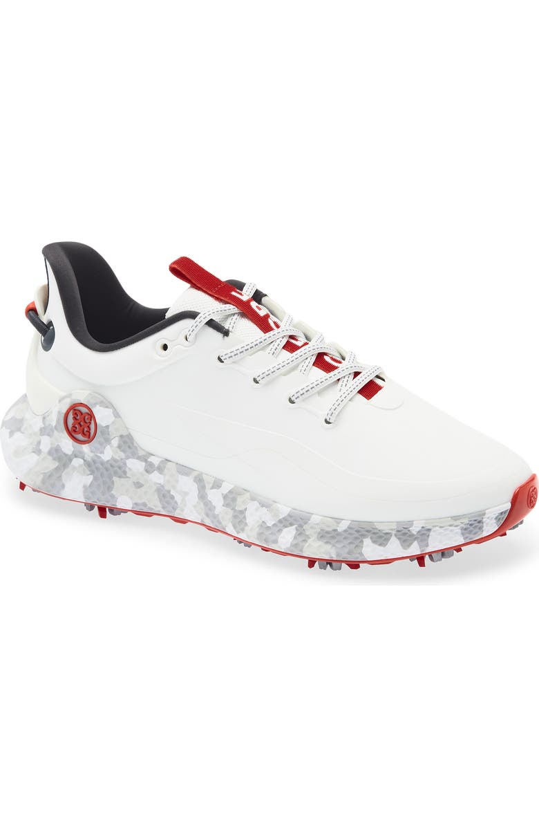 G/FORE MG4+ O2 G/LOCK Camo Mid Sole Golf Shoe, Main, color, Snow/ Charcoal