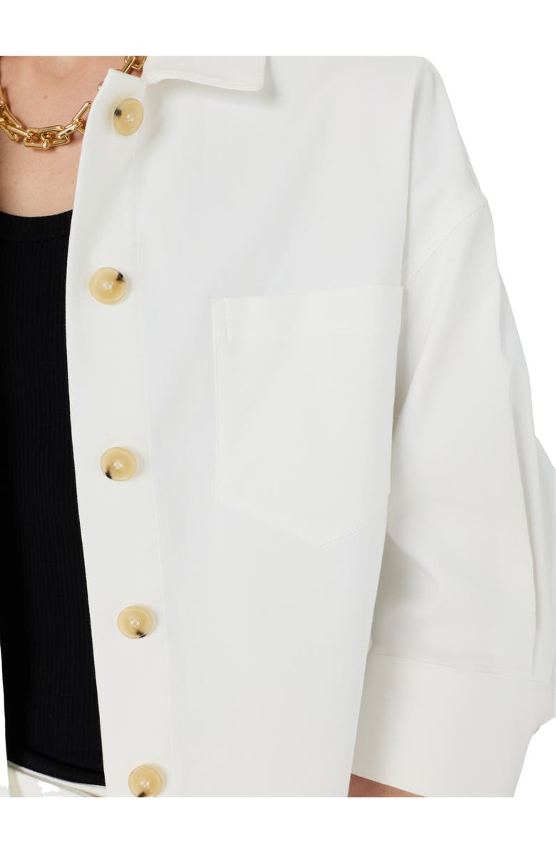 GERARD DAREL Tenya Tailored Cropped Boxy Jacket, Alternate, color, Ecru