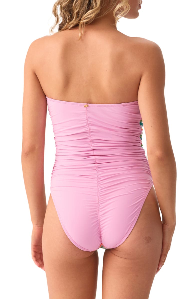 PQ SWIM Ruched One-Piece Swimsuit, Alternate, color, Ziggy
