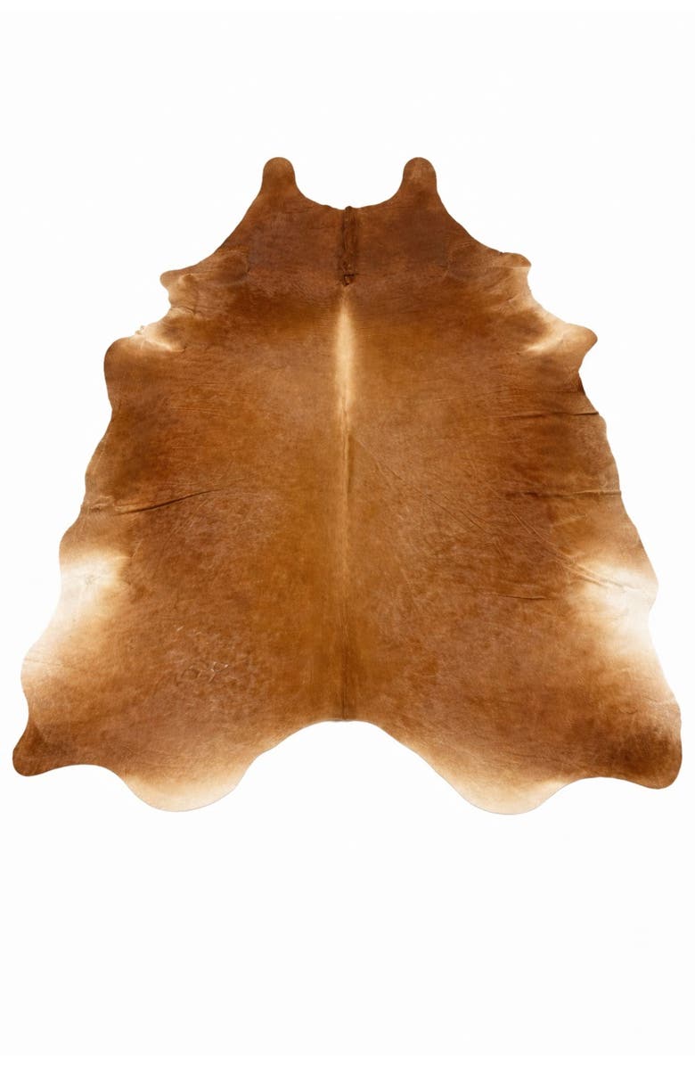 Rhacam Eco Hides Lauren Browns Cowhide Rug 8'10" × 7'5", Main, color, Warm Browns