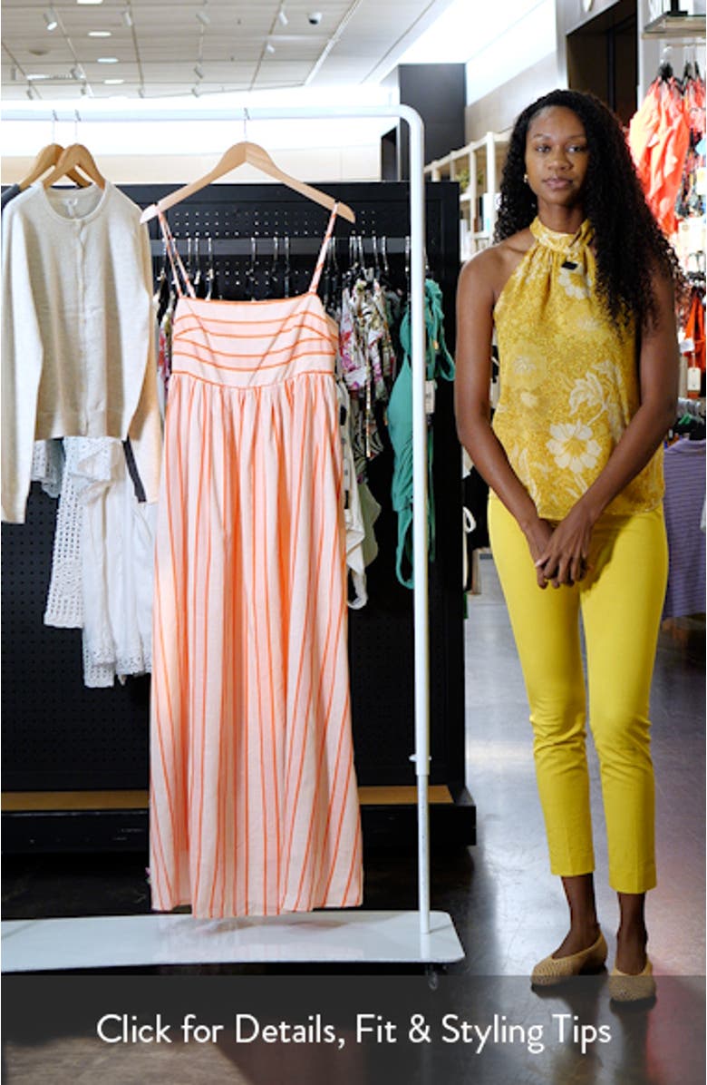 Odessa Stripe Cotton Maxi Sundress, sales video thumbnail