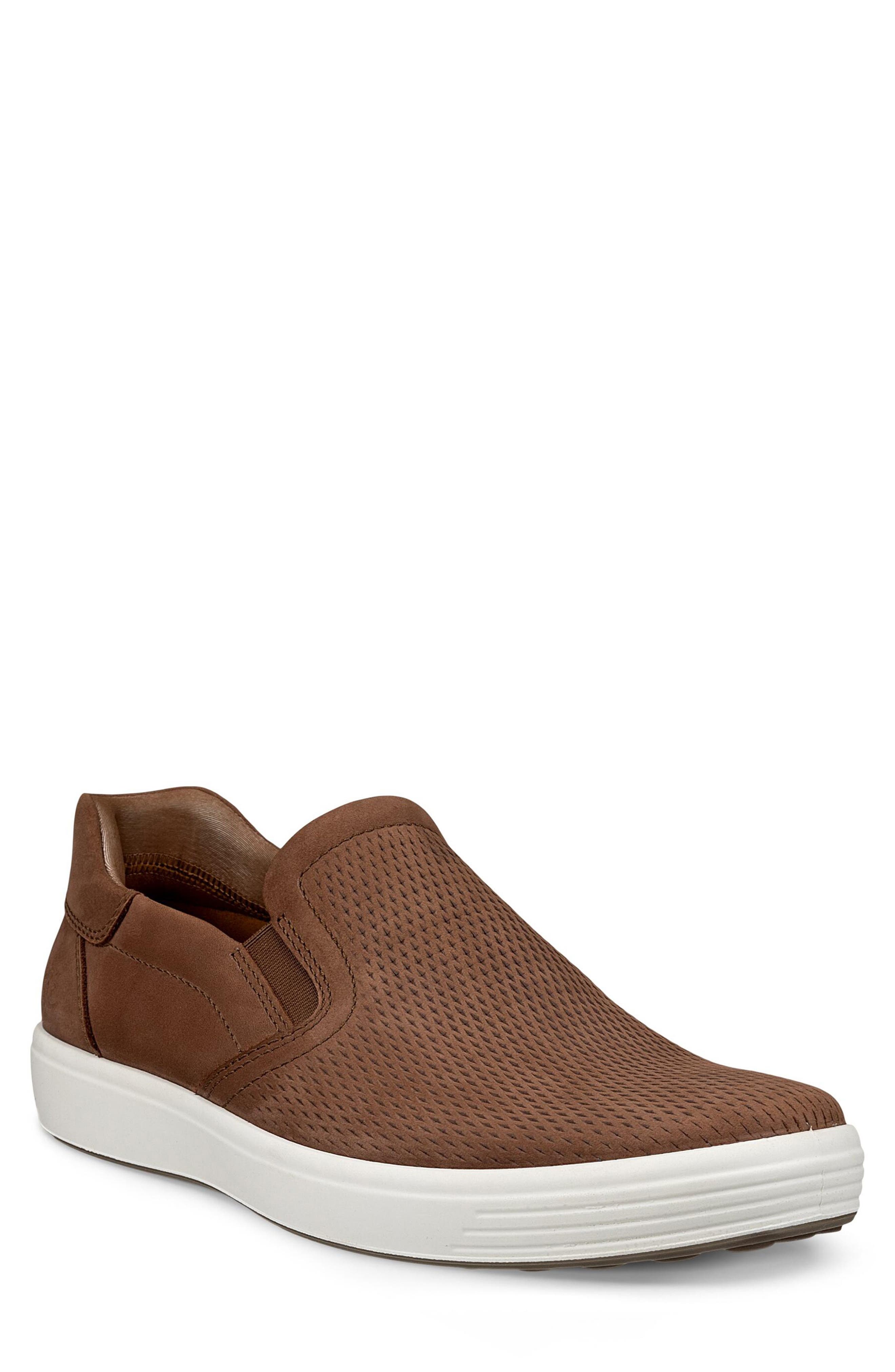 ECCO Soft 7 Slip-On Sneaker, Main, color, Cocoa Brown