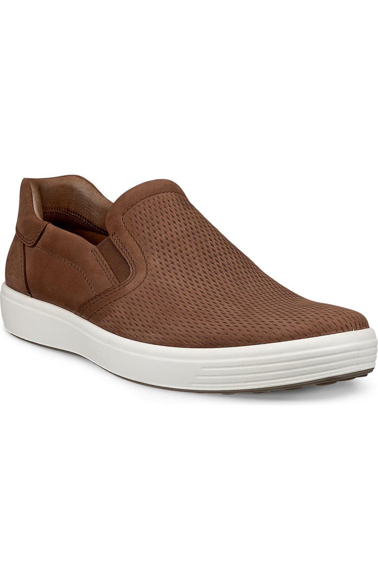 ECCO Soft 7 Slip-On Sneaker, Main, color, Cocoa Brown