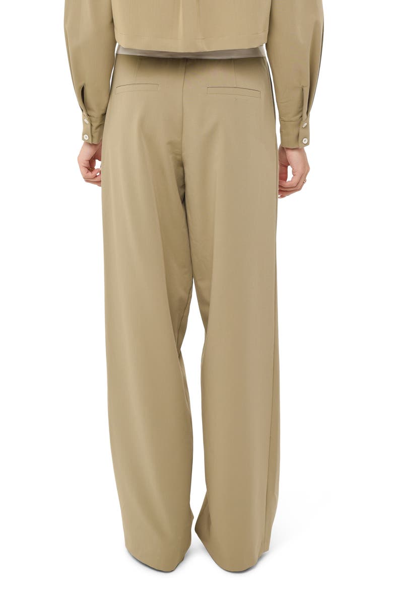 WAYF Contrast Waist Wide Leg Pants, Alternate, color,