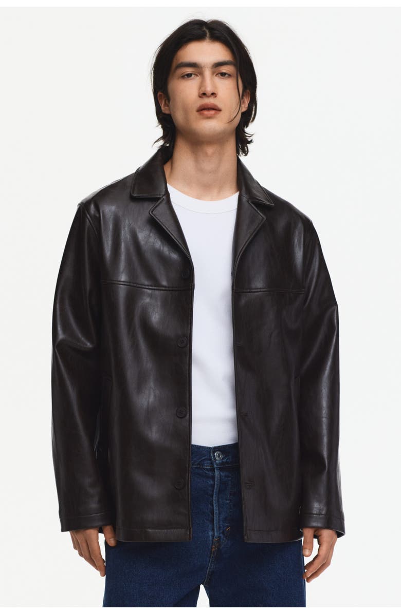 H&M Coated Jacket, Alternate, color, Dark Brown