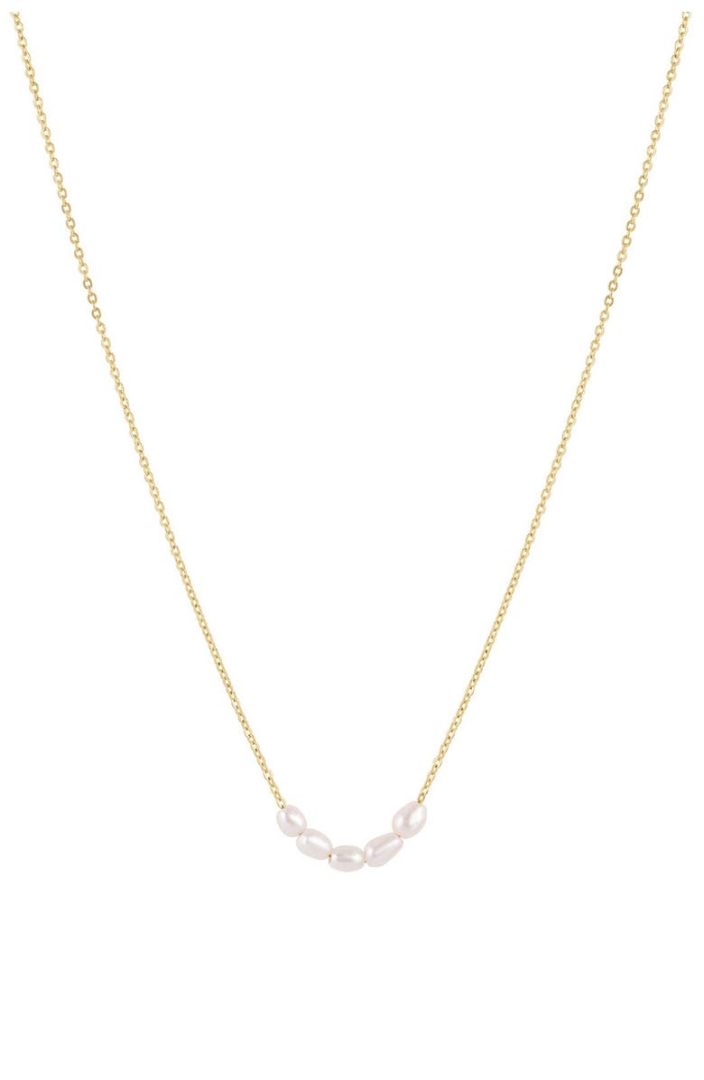 Set & Stones Landon Pearl Necklace, Main, color, Gold
