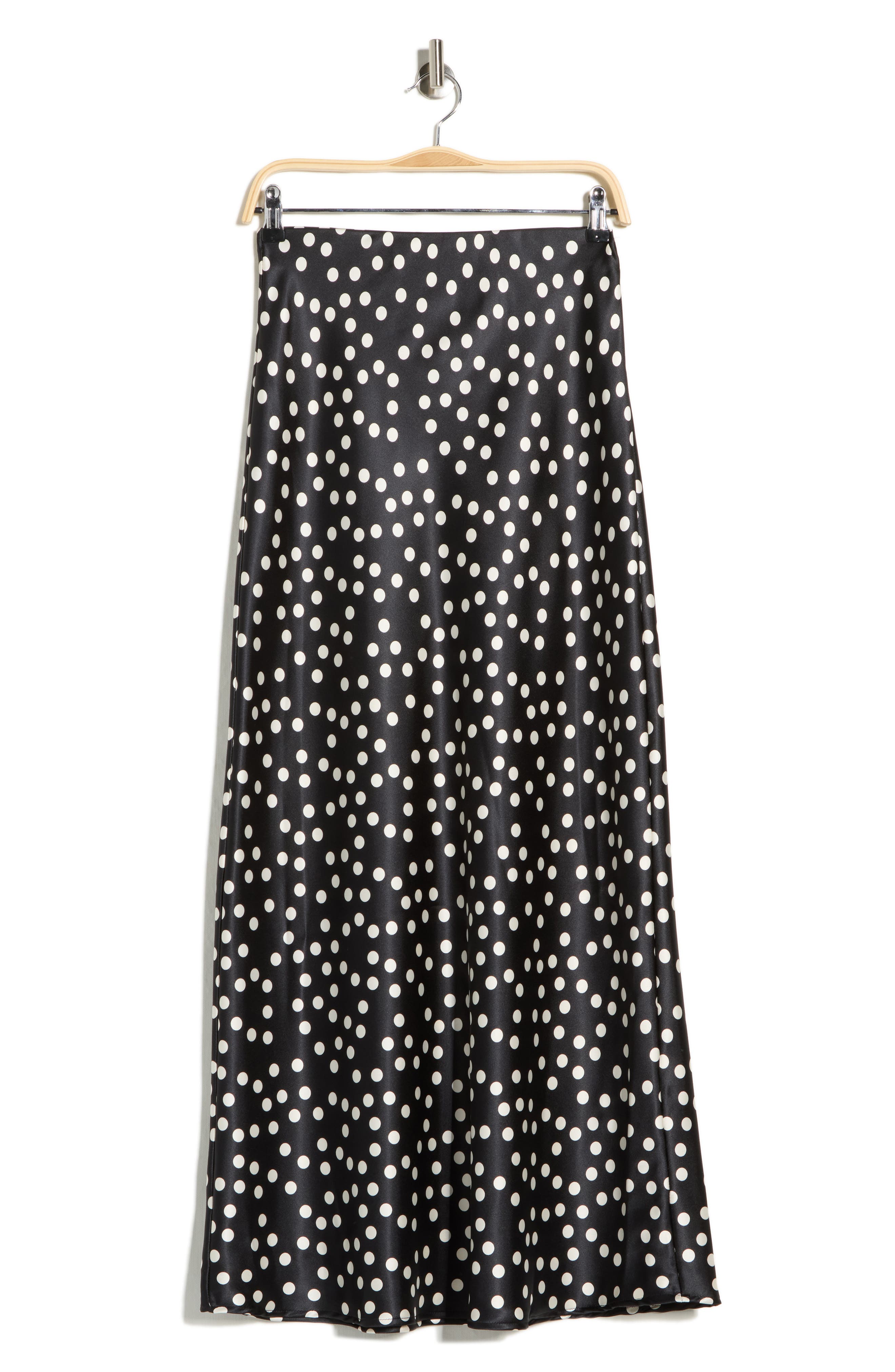 Renee C Polka Dot Print Maxi Skirt