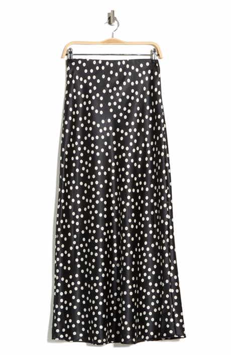 Renee C Polka Dot Print Maxi Skirt