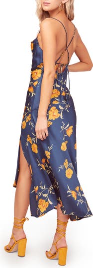 Gaia Floral Print Sleeveless Midi Dress