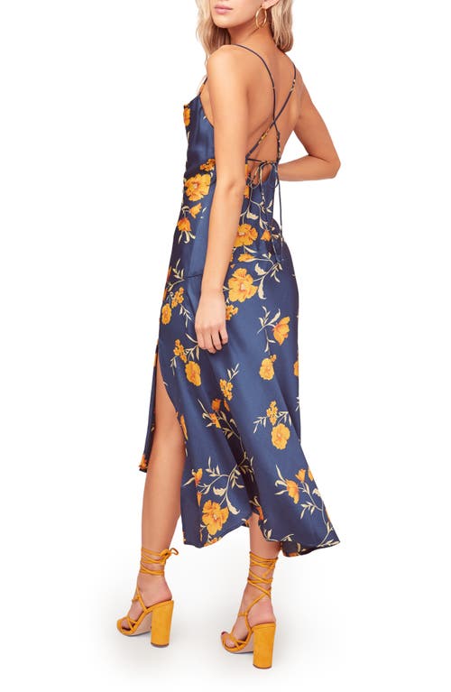 ASTR ASTR THE LABEL GAIA FLORAL PRINT SLEEVELESS MIDI DRESS