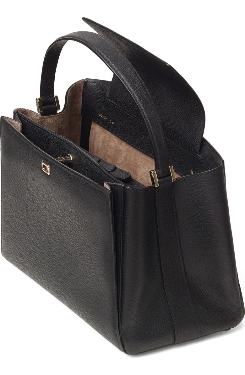Valextra Medium Brera Leather Top Handle Bag, Alternate, color,