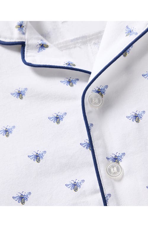 Petite Plume Summer Fitted Twill One-piece Pajamas In White