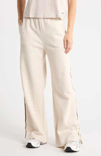 Textured Tape Wide Leg Track Pants