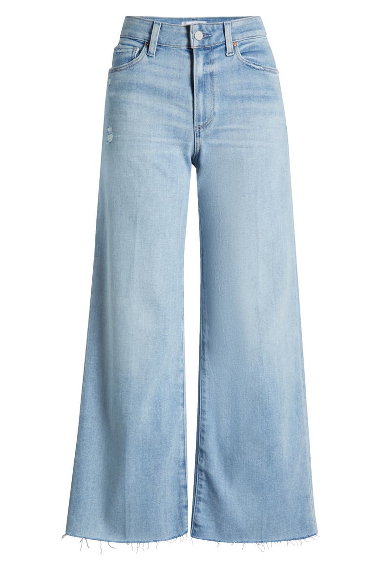Anessa Raw Hem Wide Leg Jeans, Alternate, color, IN TUNE DISTRESSED