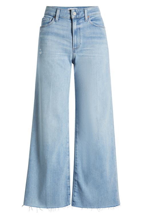 Shop Paige Anessa Raw Hem Wide Leg Jeans