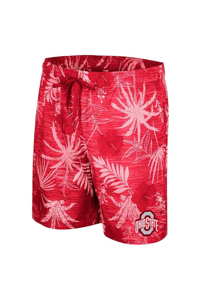 Men's Colosseum Scarlet Ohio State Buckeyes What Else is New Swim Shorts, Alternate, color, Scarlet